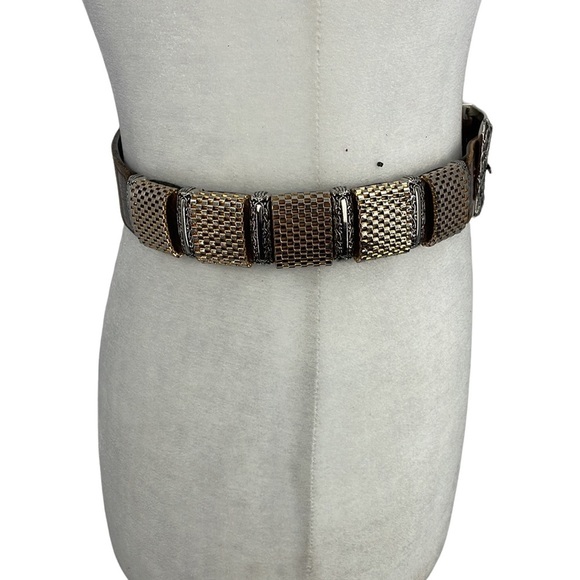 Nanni leather and gold Embellishment Italian made belt . main image 8